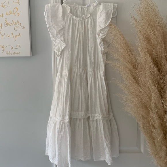 Talulah white eyelet tiered ruffle dress Swiss dots sz S party summer Olivaceous - Picture 7 of 16